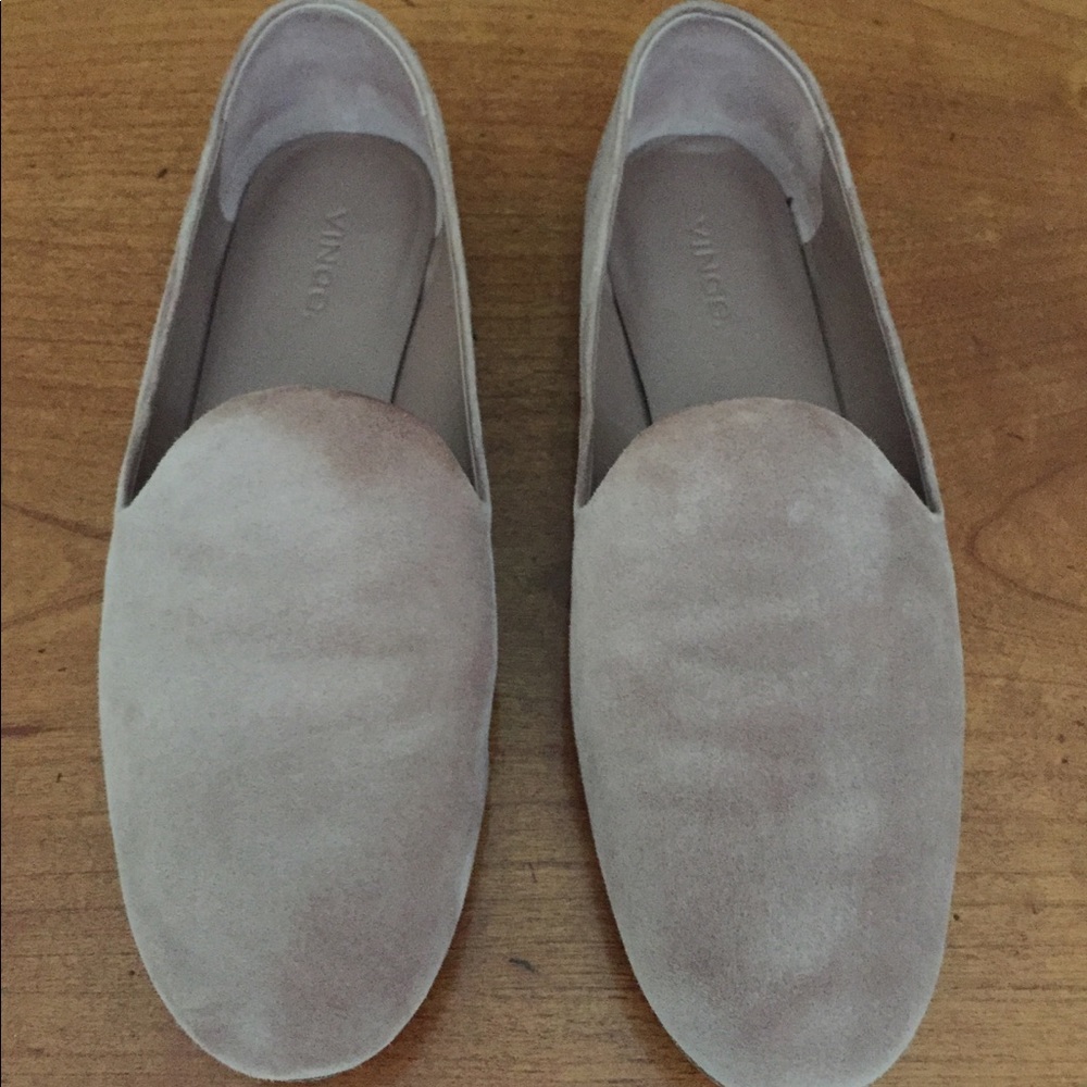 Ballet Flats Vince Women’s Suede Loafers Shoes - Picture 4 of 5